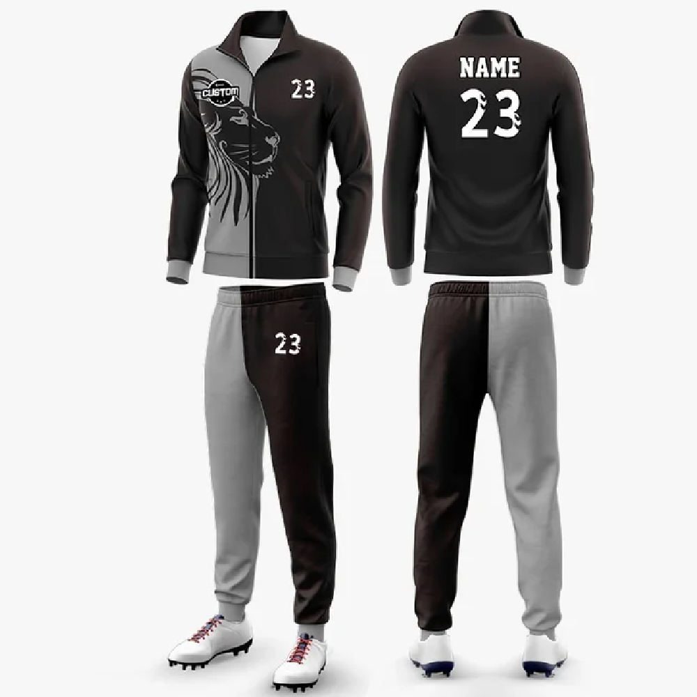 National Apparels Custom Mens Soccer Tracksuits Youth Football Tracksuit 100% Polyester Training Uniform Soccer Sportswear Half Zipper Tracksuits